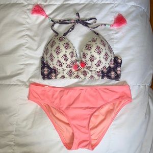 Victoria Secret Bikini Underwire Bra Top Hot Pink